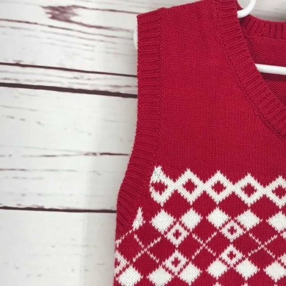 Gymboree Red & White Pullover‎ 4t Sweater Vest